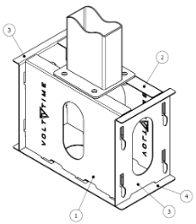 Metal mounting base